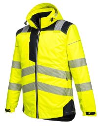 Warnschutz Regenjacke Winter Gelb/Dunkelblau